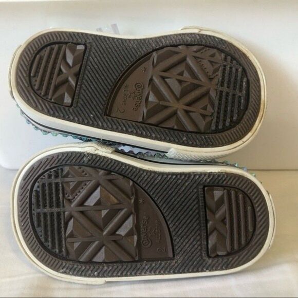 Embellished Converse Sneakers Size 2 (Baby) Carefully hand decorated - Picture 8 of 8